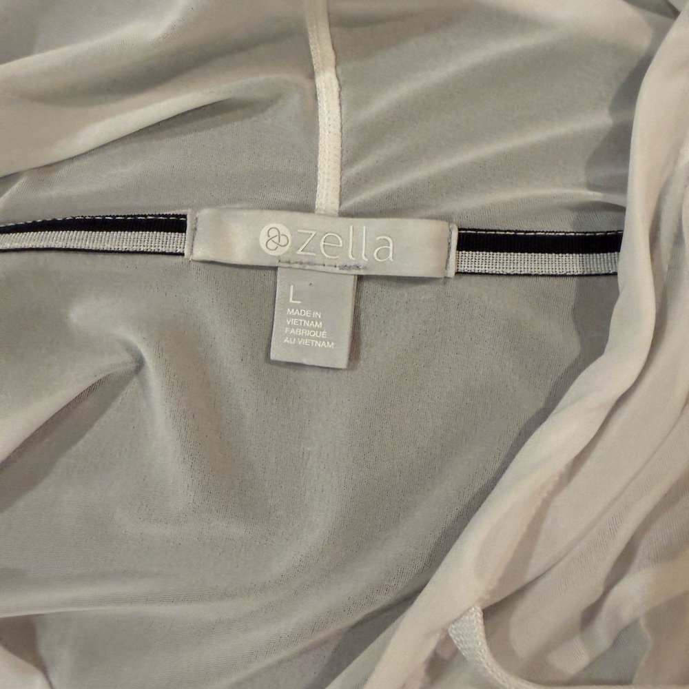 Zella Innovate Sheer Water Repellent Mesh Hoodie Pullover White Size L - Picture 4 of 10